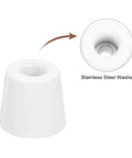 10 Pack Rubber Bumper Feet With Stainless Steel Washer And Screws For Furniture, Appliances And Electronics, close-up view