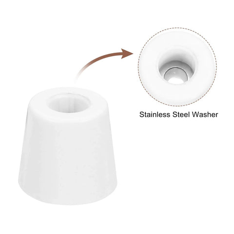 10 Pack Rubber Bumper Feet With Stainless Steel Washer And Screws For Furniture, Appliances And Electronics, close-up view
