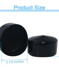 2 And A Half Inch Rubber Cap For Round Holes Flexible Black PVC End Caps Tough As Nails Waterproof Plastic Plugs Pack Of 8