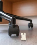 Plastic Caster Socket Sleeves Set Of 20 Universal Wheel Socket Inserts for chair wheels on floor, durable rubber for smooth rolling