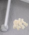 Plastic Caster Socket Sleeves Set Of 20 Universal Wheel Socket Inserts for furniture feet next to chair leg on carpet