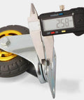 Caliper measuring Heavy Duty Swivel Rubber Plate Caster Wheel, Industrial Furniture & Workbench Castor with Tire Tread, Silent Double Bearing Design, 200kg Load Capacity, Single Replacement Wheel for Machine Trolley