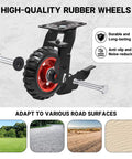 5 Inch Outdoor Heavy Duty Caster Wheels Set of 4 with Brakes displayed with durable rubber and steel design, adaptable to various surfaces