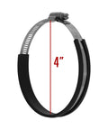 Rubber Coated Hose Clamp 11 To 13 Inches Adjustable Diameter Mounting Bracket Heavy Duty Stainless Steel For Trailer Auto Boat Marine etc.