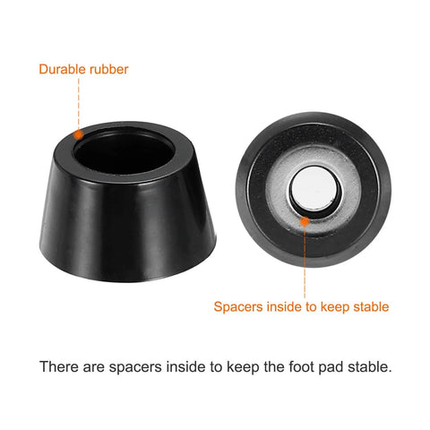 12 Pack Round Rubber Cutting Board Feet With Stainless Steel Screws Non Slip Bumpers grip shock absorption durable pads