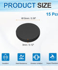 15 Pack Rubber Solid Disc Washers 10mm Outer Diameter 3mm Thick Anti Slip Non Adhesive Flat Round Gasket Pads For Furniture