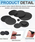 15 Pack Rubber Solid Disc Washers 10mm Outer Diameter 3mm Thick Anti Slip Non Adhesive Flat Round Gasket Pads displayed