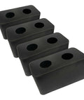 4 Pack Heavy Duty Rubber Dock Bumpers 6 By 3.25 By 3 Inches For Semi Trucks Trailers And Flatbeds With Reinforced Bolt Holes