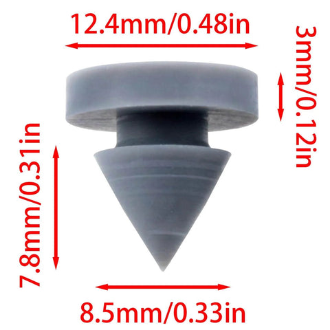 High Quality Rubber Door Bumpers For Metal And Wood Doors One Half Inch Diameter Silent Door Muffler dimensions diagram