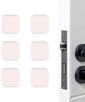 Heavy Duty Rubber Wall And Door Stopper Set Six Pack Self Adhesive Bumpers Quiet Silencers For Walls And Doors Square Shape