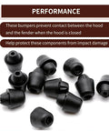 10 Pack Car Door Shock Absorber Cushions, Rubber Door Damper Pads For Quiet Close, No More Slam, Universal Fit For Cars