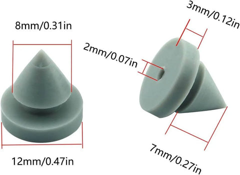 12 Pack Hinge Outlet Door Silencers Made From Heavy Duty Rubber Half Inch Diameter For Metal And Wood Doors Quiet Dampening