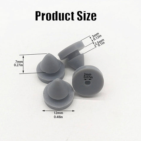Heavy Duty Rubber Door Silencer Kit For Metal Frames, Anti Collision Door Bumper, Quiet Close Dampener, size details
