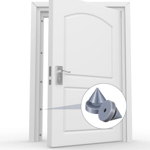 Ridiculously Quiet Rubber Door Silencer For Metal Frames Half Inch Diameter Hinge Stopper Anti Slam Device installed on door frame