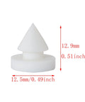 25 Pack Rubber Door Silencers, Half Inch Diameter, Anti Collision Cushions For Metal Doors And Frames, Odorless Silicone, White