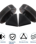Durable rubber door silencers absorb impact and reduce slams, delivering near silent operation for metal frames, shown in close-up view.
