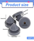 Heavy Duty Rubber Door Silencers For Metal Frames 1/2 Inch Diameter Anti Collision Bumpers Pack Of 100 with size dimensions