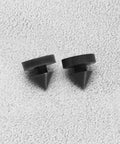 100 Pcs Rubber Door Silencers For Metal Frame Doors Anti Slam Hinge Outlet Cushions Quiet Noise Reduction Durable Black Rubber Seals Anti Collision Door Stopper For Home Office And Commercial Use, two black rubber pieces