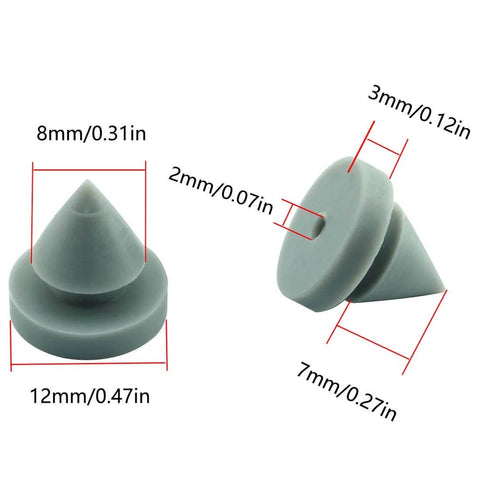 12 Pack Heavy Duty Rubber Door Silencers For Hinges And Outlets One Half Inch Diameter Quiet Close For Metal And Wood Doors