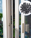 Heavy Duty Rubber Door Silencers For Metal Frames 1/2 Inch Diameter Anti Collision Bumpers installed on a door