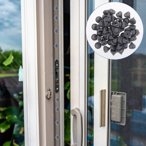 Heavy Duty Rubber Door Silencers For Metal Frames 1/2 Inch Diameter Anti Collision Bumpers installed on a door