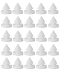 25 Pack Rubber Door Silencers, Half Inch Diameter, Anti Collision Cushions For Metal Doors And Frames, Odorless Silicone, White