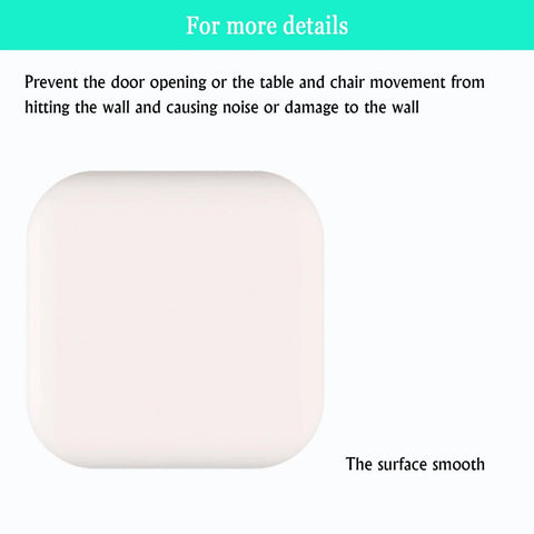 Heavy Duty Rubber Wall And Door Stopper Set Six Pack Self Adhesive Bumpers Quiet Silencers For Walls And Doors Square Shape