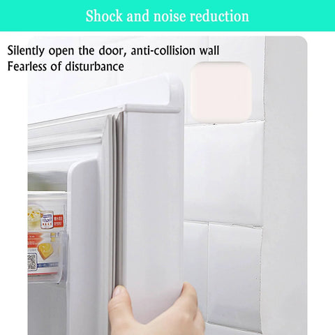 Heavy Duty Rubber Wall And Door Stopper Set Six Pack Self Adhesive Bumpers Quiet Silencers For Walls And Doors Square Shape
