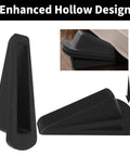 2 Pack Premium Rubber Door Stoppers For Bottom Of Door Security Heavy Duty Non Slip Wedges For Carpet Wood Tile Hardwood Floors Anti Scratch Quiet Durable Door Stopper Set showing enhanced hollow design
