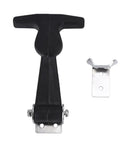 Front view of a 4 Pack Rubber Flexible Draw Latches with T Handle and Brackets Elastomer Latch Body Reduces Vibration on white background