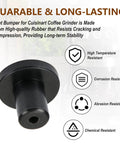 Anti Slip Rubber Feet Bumper Set For Coffee Grinders Replacement Push In Base Bumpers for durability and stability