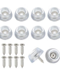 Non Slip Rubber Feet Bumpers for Cutting Boards and Furniture, 10 Pack With Stainless Steel Screws, Round Clear Feet Pads