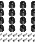 Cutting Board Feet 16 Pack Round Rubber Feet Bumpers Non Slip Pads With Stainless Steel Screws for furniture, 14 x 11 x 9mm