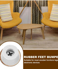 20 Pack No Slip Rubber Cutting Board Feet Bumpers Round Pads With Stainless Screws displayed on furniture