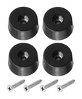 4 Pack Round Rubber Cutting Board Feet Non Slip Bumpers With Stainless Steel Screws For Furniture Chairs Desks Electronics