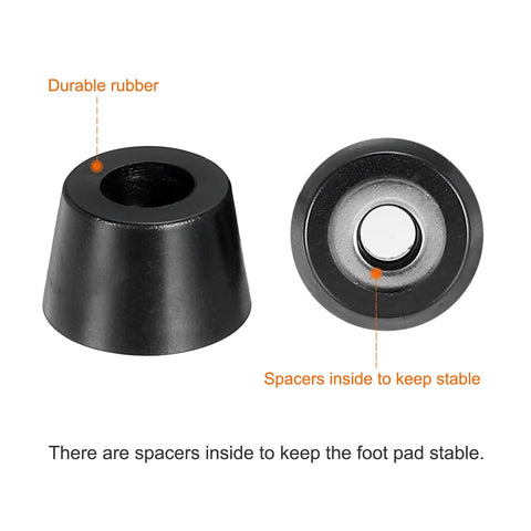 Cutting Board Feet 16 Pack Round Rubber Feet Bumpers Non Slip Pads With Stainless Steel Screws for stability and shock absorption