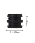 Close-up of a hard rubber bumper from Hard Rubber Foosball Bumpers Set 15 Pack Pro Grade Replacement Bushings for 5/8 inch rods.