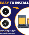 4-Pack Heavy Duty Anti Vibration Rubber Foot Pads With Screw On Bumpers, featured alongside generator