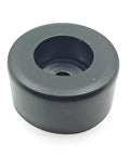 Black round rubber foot pad for compressors and generators, part of Anti Vibration Foot Pad Isolator Rubber Bumper Set 4 Pack.
