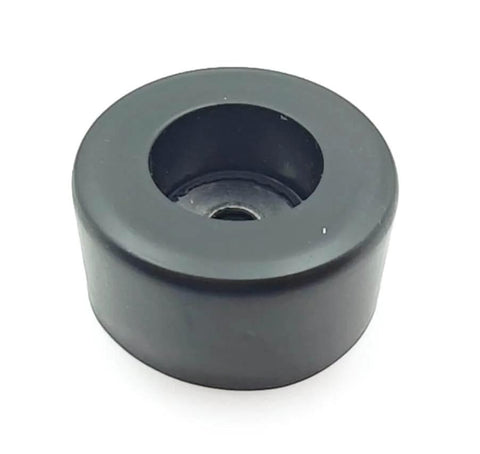 Black round rubber foot pad for compressors and generators, part of Anti Vibration Foot Pad Isolator Rubber Bumper Set 4 Pack.