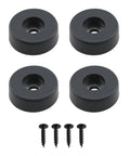 4 Pack 30x10mm Black Rubber Foot Pads With Screws Non Slip Shockproof Bumpers With Stainless Steel Washers For Wooden Furniture Legs Cutting Boards Musical Instruments Small Machines And Electronics