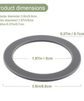 6 Pack Rubber Gasket Seals For Oster Blender O Ring Replacement Kit, Leakproof Durable Replacement Parts, dimensions shown