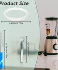 3.94 Inch Rubber Gasket Replacement Seal Kit With Brush And Hook shown with blender, includes white O Ring for 7 fin blades.