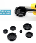 188 Piece Rubber Grommet Kit For Wiring Electrical Plumbing Round Hole Seals with utility knife and various grommet sizes