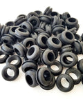 Keep cables safe and organized with this 25-pack of 3/4 inch inside diameter rubber grommets with a 3/16 inch groove designed for 1 inch holes