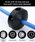 Air Hose Reel Rubber Bumpers Set Two Pack For Three Eighths Inch Reels, Spring Driven Auto Rewind, Adjustable Ball Stopper Replacement Parts, Includes Screws And Nuts For Tight Mounting
