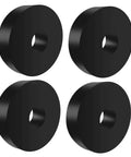 Four Pack Rubber Isolation Feet Pads For Vibration Damping, 1.5 Inch Outer Diameter, 0.5 Inch Inner Diameter, 0.4 Inch Thick, Mechanical Anti Vibration Washers