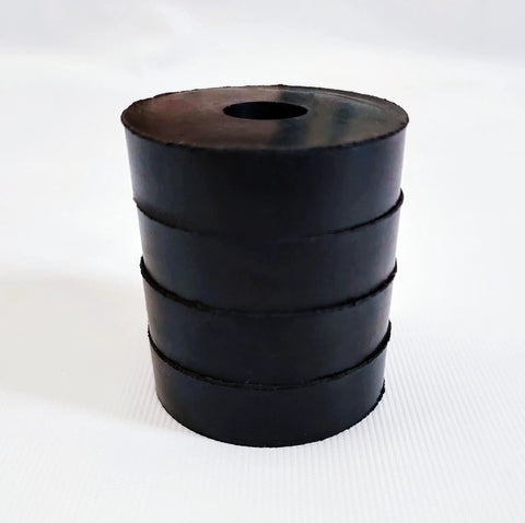Four Pack Rubber Isolation Feet Pads For Vibration Damping, 1.5 Inch Outer Diameter, 0.5 Inch Inner Diameter, 0.4 Inch Thick