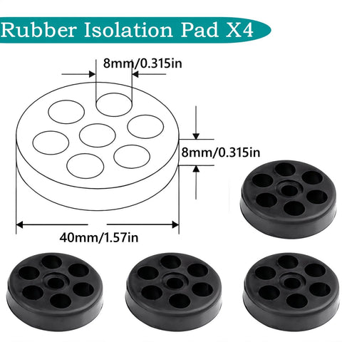 Durable anti vibration pads for outdoor mini split condensers provide stable support, reduce vibration and noise, set of four