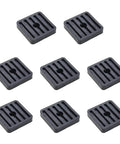 Eight high-hardness natural rubber isolator pads cushion vibration, reduce noise, and protect air conditioning condenser components